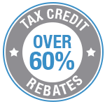 Save Over 60% with Tax Credits and Rebates